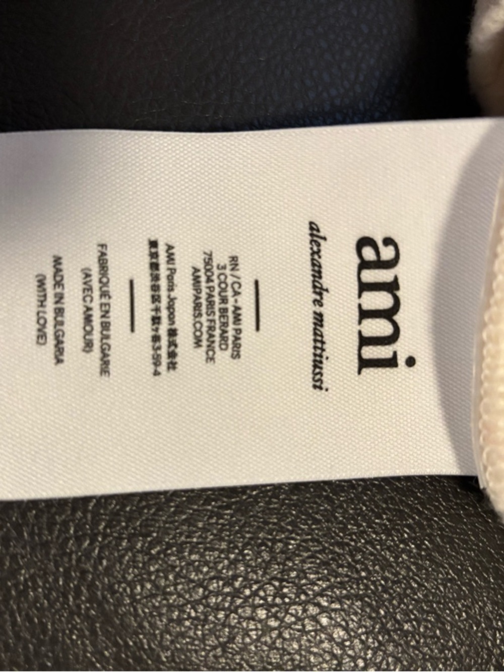 Ami Cream Crewneck Sweater with Red Heart 'A' Logo - Picture 3 of 3